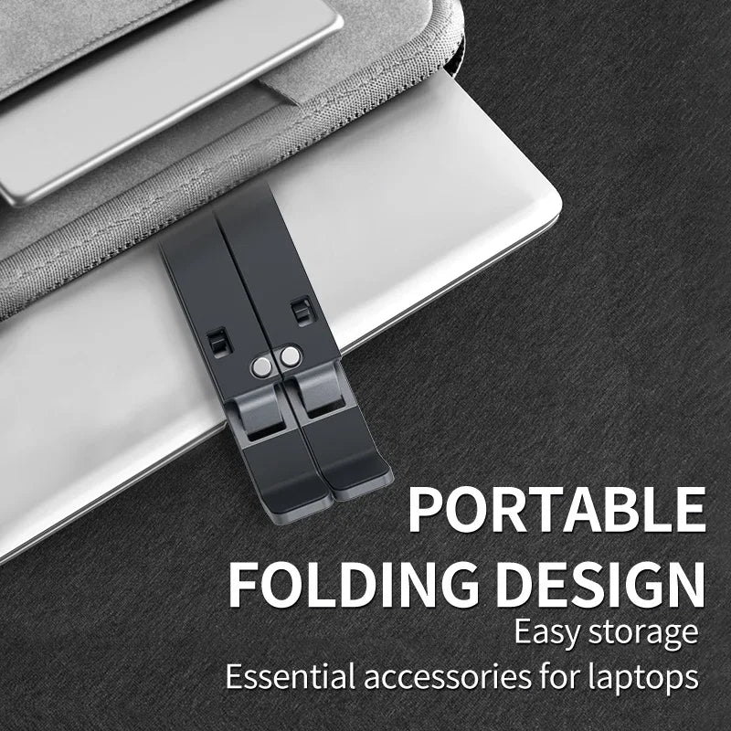 Aluminum Alloy Laptop Holder Stand Adjustable Foldable Portable for Notebook Computer Bracket Lifting Cooling Holder Non-slip